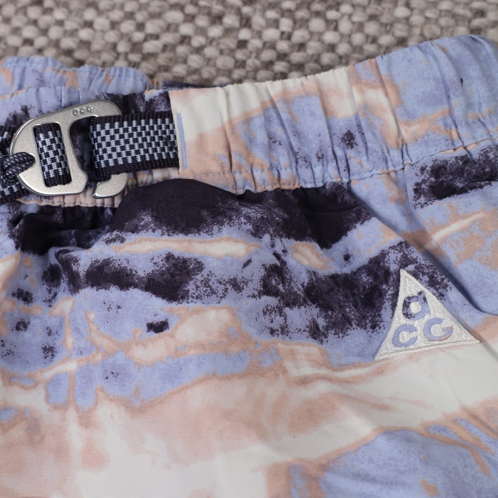 Nike ACG Trail Shorts Mens XS Purple Marble FB4198-601 Excellent Belted Hiking